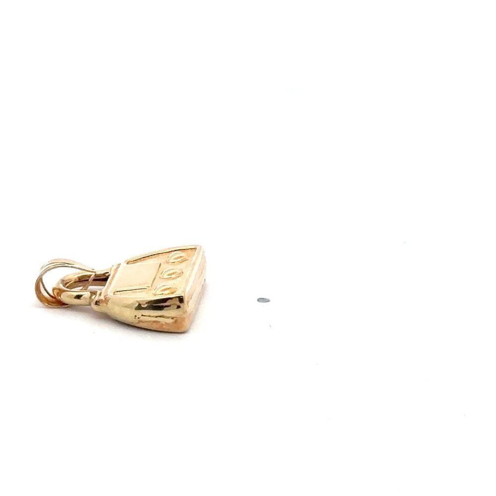 18K Gold Pendant Bag 2.15 grams with Defects Scratches - Picture 4 of 12